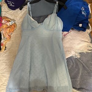 light blue dress
